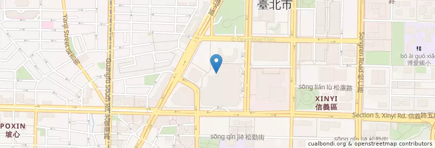 Mapa de ubicacion de 悅香亭美食餐廳 en 타이완, 신베이 시, 타이베이시, 신이 구.