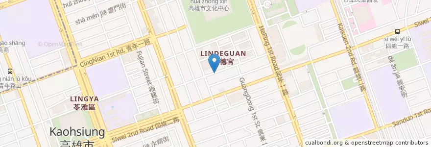 Mapa de ubicacion de 八方雲集 en تايوان, كاوهسيونغ, 苓雅區.