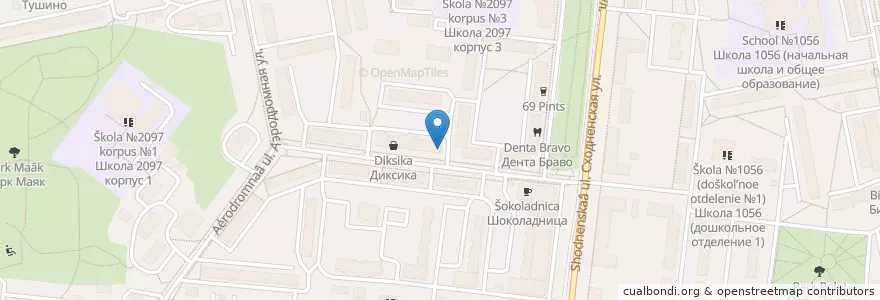 Mapa de ubicacion de Медик en Russie, District Fédéral Central, Moscou, Северо-Западный Административный Округ, Район Южное Тушино.