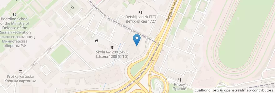 Mapa de ubicacion de Simachyard en 러시아, Центральный Федеральный Округ, Москва, Северный Административный Округ.