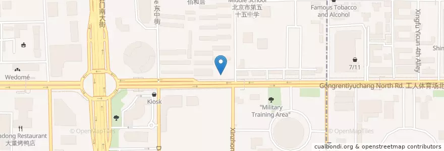 Mapa de ubicacion de Origus en الصين, بكين, خبي, 朝阳区 / Chaoyang.