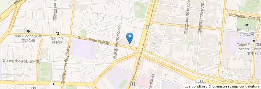 Mapa de ubicacion de 石二鍋 en Tayvan, 新北市, Taipei, 萬華區.