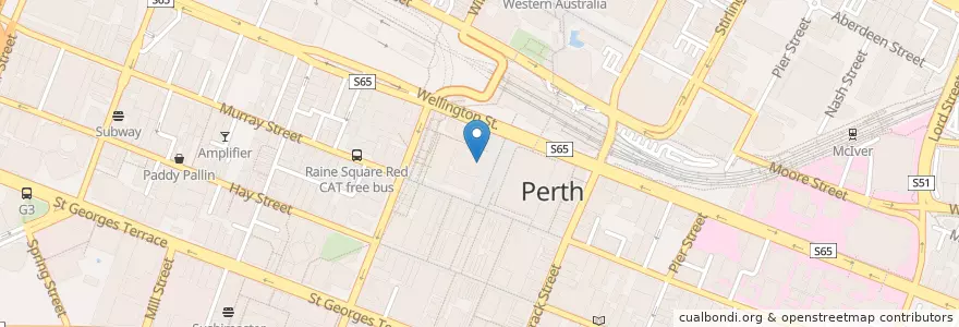 Mapa de ubicacion de Education and Training International en Australia, Australia Occidentale, City Of Perth.