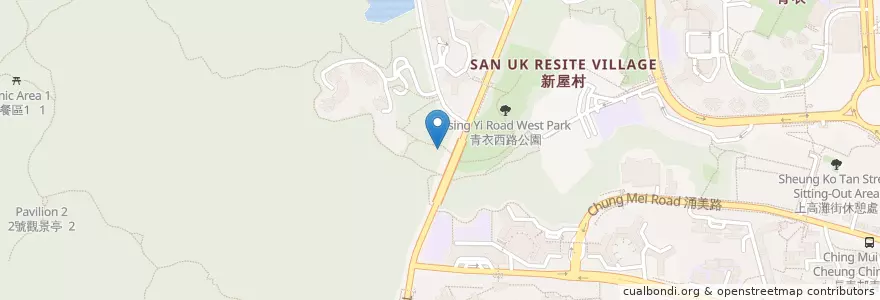 Mapa de ubicacion de 寮肚村公廁 Liu To Village Public Toilet en Китай, Гуандун, Гонконг, Новые Территории, 葵青區 Kwai Tsing District.