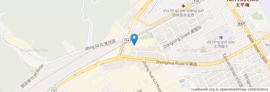Mapa de ubicacion de 化妝室 en 臺灣, 新北市, 樹林區.