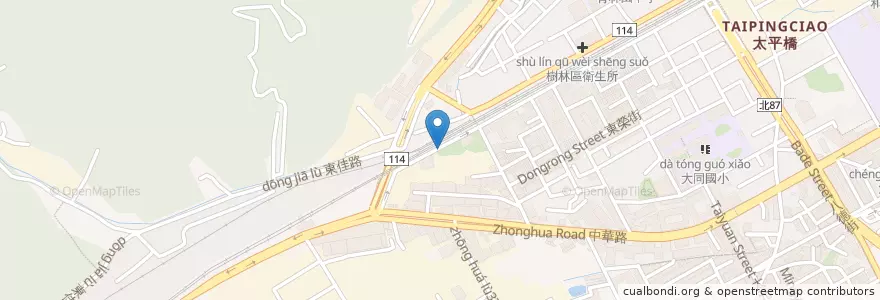 Mapa de ubicacion de 流動廁所 en Taiwán, Nuevo Taipéi, 樹林區.