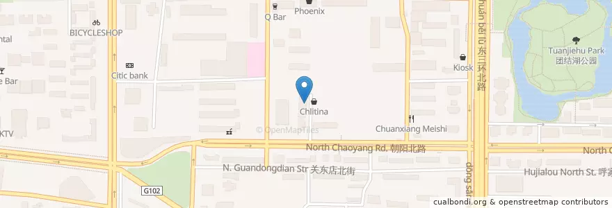 Mapa de ubicacion de Ali Cafe en Китай, Пекин, Хэбэй, Район Чаоян.