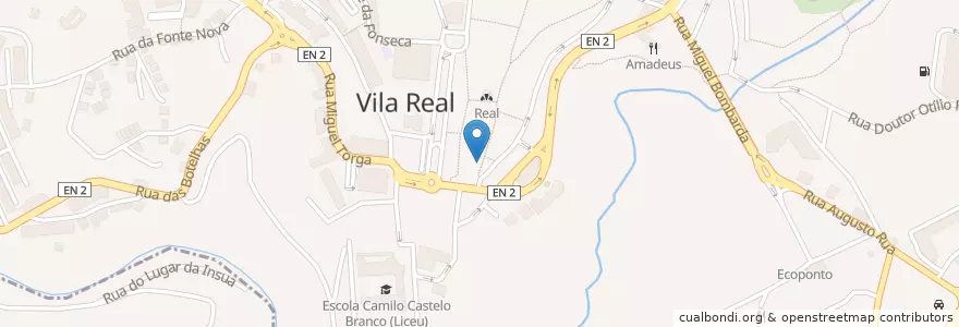 Mapa de ubicacion de O Trasmontano en 葡萄牙, 北部大區, Vila Real, Douro, Vila Real, Vila Real.