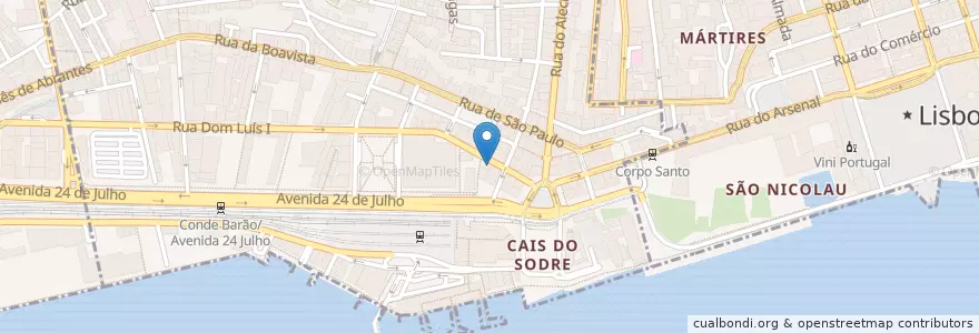 Mapa de ubicacion de A Padaria Portuguesa en Portugal, Área Metropolitana De Lisboa, Lissabon, Grande Lisboa, Misericórdia.
