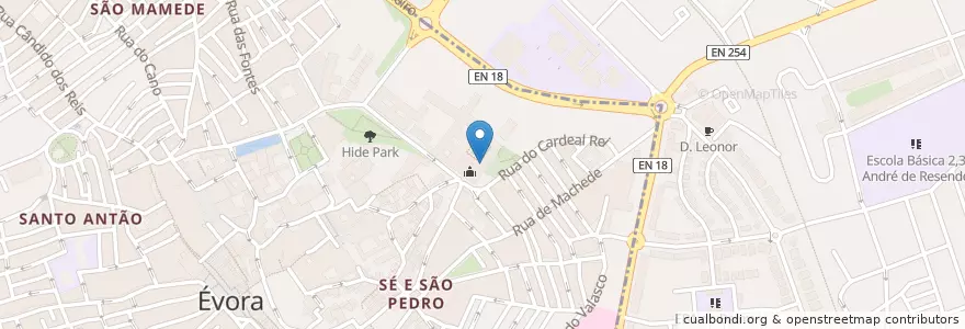 Mapa de ubicacion de NOVOBANCO en Portugal, Alentejo, Alentejo Central, Évora, Évora, Bacelo E Senhora Da Saúde, Évora.