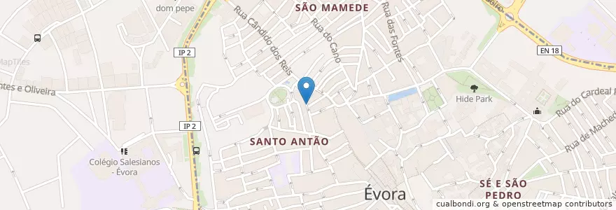 Mapa de ubicacion de S. José en Portugal, Alentejo, Alentejo Central, Évora, Évora, Bacelo E Senhora Da Saúde, Évora.
