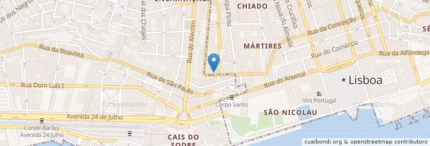 Mapa de ubicacion de deGroote en Portekiz, Área Metropolitana De Lisboa, Lisboa, Grande Lisboa, Lizbon, Misericórdia.