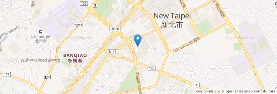 Mapa de ubicacion de Merci cafe en Taiwan, Neu-Taipeh, Banqiao.