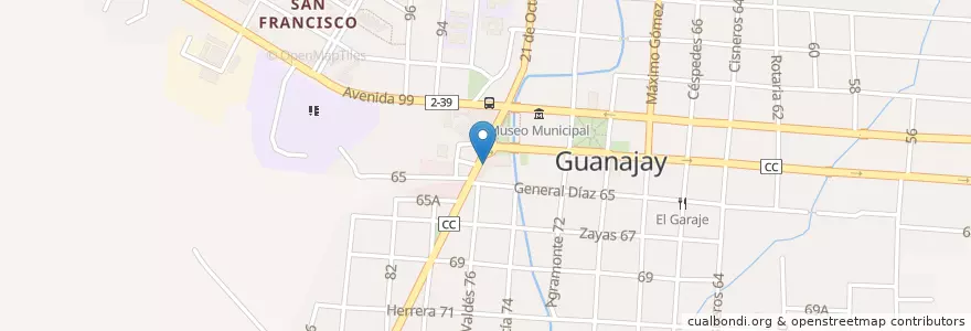 Mapa de ubicacion de Farmacia en Куба, Артемиса, Guanajay, Ciudad De Guanajay.