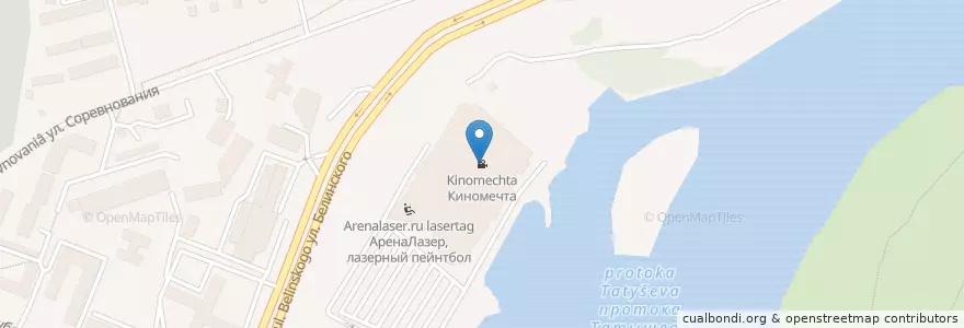 Mapa de ubicacion de Kinomechta en Russia, Siberian Federal District, Krasnoyarsk Krai, Krasnoyarsk Urban Okrug.