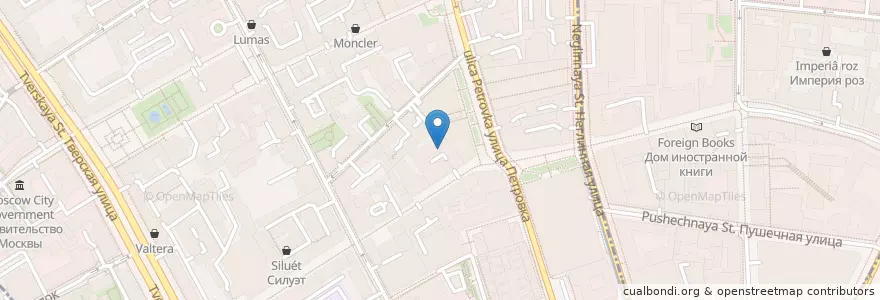 Mapa de ubicacion de My bar en Россия, Центральный Федеральный Округ, Москва, Центральный Административный Округ, Тверской Район.