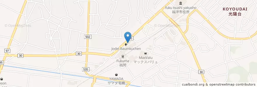 Mapa de ubicacion de Little Napoli en Japon, Préfecture De Fukuoka, 福津市.