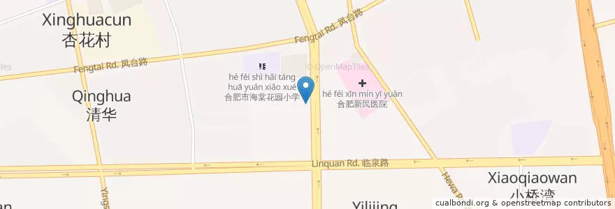 Mapa de ubicacion de 顺安交管工作站 en 中国, 安徽省, 合肥市, 庐阳区, 合肥市区.