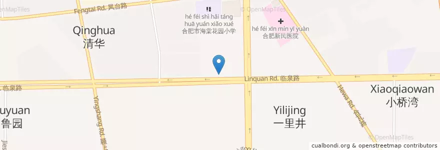 Mapa de ubicacion de 公交技工学校 en چین, آن‌هوئی, هفئی, 庐阳区 (Luyang), 合肥市区, 海棠街道.