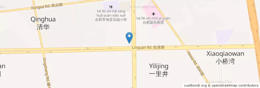 Mapa de ubicacion de 新安机动车驾驶员培训学校 en China, Anhui, Hefei, 庐阳区 (Luyang), 合肥市区.
