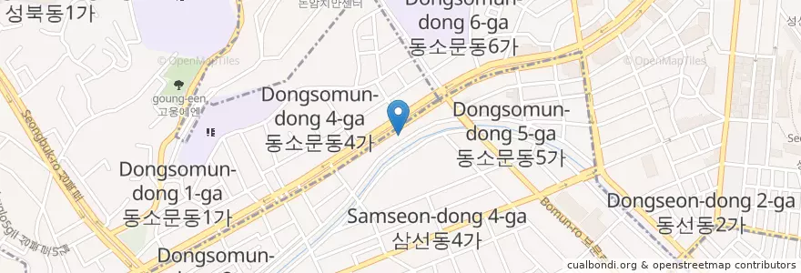 Mapa de ubicacion de 돈암초교입구 en 대한민국, 서울, 성북구.