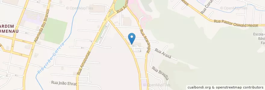 Mapa de ubicacion de Consultório do Doutor Pedro Geisel en Brasilien, Süden, Santa Catarina, Região Geográfica Intermediária De Blumenau, Microrregião De Blumenau, Blumenau.