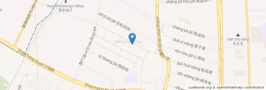 Mapa de ubicacion de 三只耳火锅 en Çin, Siçuan, 成都市, 青羊区, 少城街道.