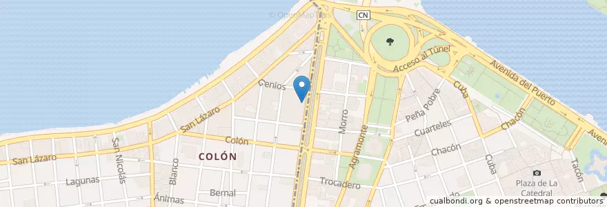 Mapa de ubicacion de Centro Andaluz en Cuba, La Habana, La Habana Vieja.
