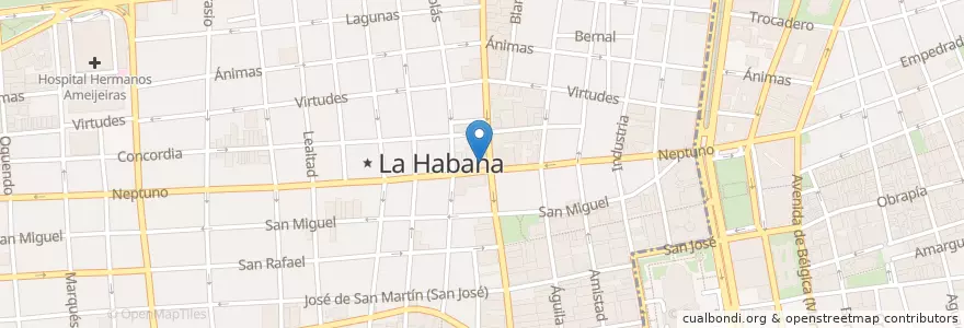 Mapa de ubicacion de Galería Galiano en 古巴, La Habana, Centro Habana.