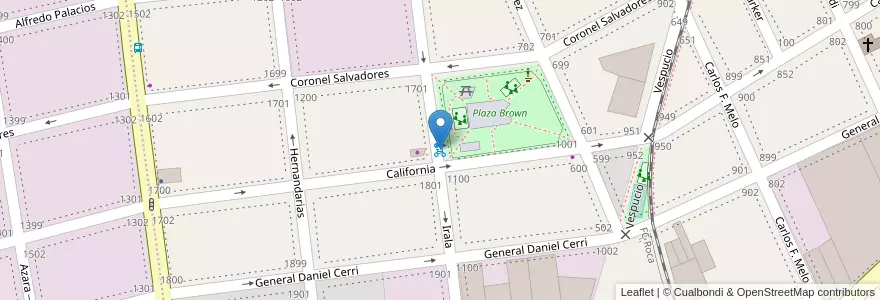 Mapa de ubicacion de 358 - Plaza Almirante Brown en Arjantin, Ciudad Autónoma De Buenos Aires, Partido De Avellaneda, Comuna 4, Buenos Aires.