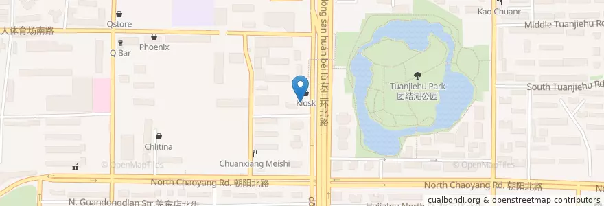 Mapa de ubicacion de Ma La Tang en 中国, 北京市, 河北省, 朝阳区.