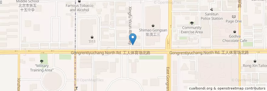 Mapa de ubicacion de ICBC en 중국, 베이징시, 허베이성, 朝阳区 / Chaoyang.