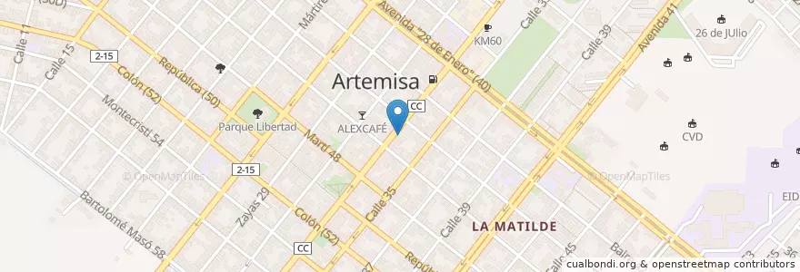 Mapa de ubicacion de BANDEC en Kuba, Artemisa, Artemisa, Ciudad De Artemisa.