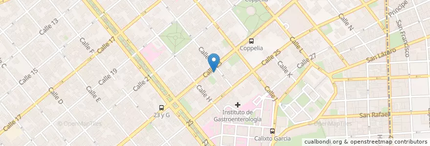 Mapa de ubicacion de Pizzeria Bonasera en کوبا, La Habana, Plaza De La Revolución.