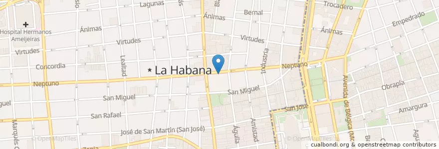 Mapa de ubicacion de Casa de Tango Edmundo Daubar en کوبا, La Habana, Centro Habana.