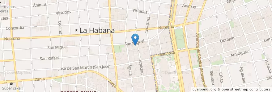 Mapa de ubicacion de Palermo en キューバ, La Habana, La Habana Vieja, Centro Habana.