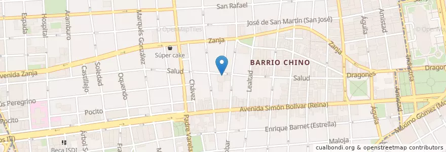 Mapa de ubicacion de Casa de Artes y Tradicionales Chinas en 古巴, La Habana, Centro Habana.