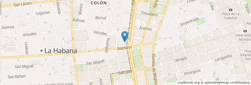 Mapa de ubicacion de Centro Andaluz en Cuba, La Habana, La Habana Vieja.
