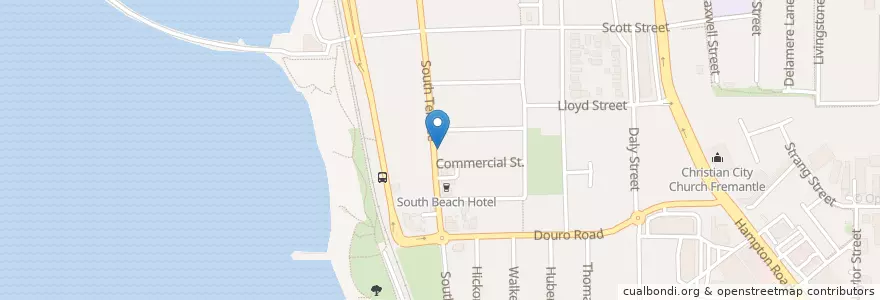 Mapa de ubicacion de Severinos en Australia, Western Australia, City Of Fremantle.