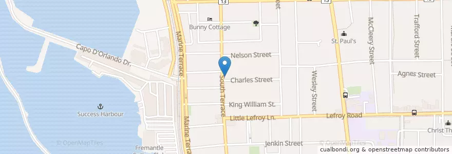 Mapa de ubicacion de Seaview Tavern en Австралия, Западная Австралия, City Of Fremantle.