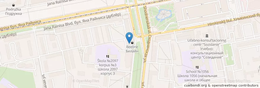 Mapa de ubicacion de Солнышко en Rússia, Distrito Federal Central, Москва, Северо-Западный Административный Округ.