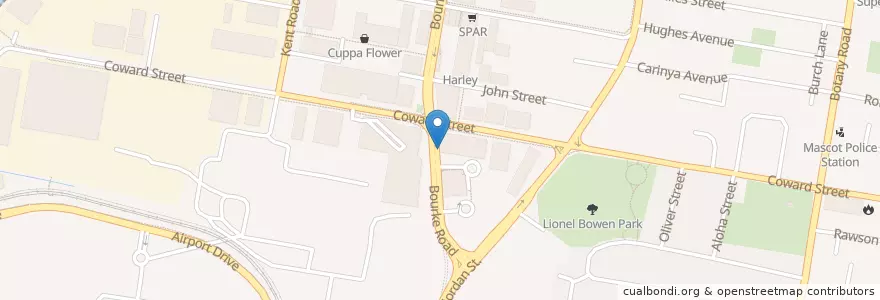 Mapa de ubicacion de Lucca Cafe en Australien, Neusüdwales, Bayside Council, Sydney.