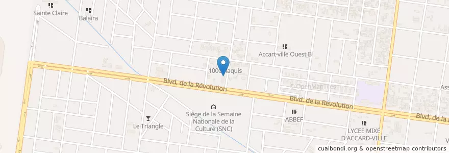 Mapa de ubicacion de Cyber 24H CHRONO en Burkina Faso, Hauts-Bassins, Houet.