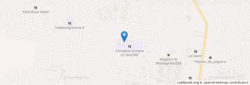 Mapa de ubicacion de Complexe Scolaire LE SAVOIRE en ブルキナファソ, Hauts-Bassins, Houet.