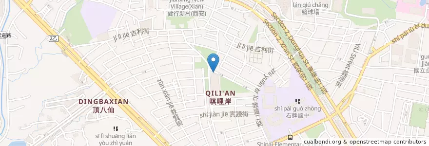 Mapa de ubicacion de 北投運動中心 en 타이완, 신베이 시, 타이베이시, 베이터우 구.