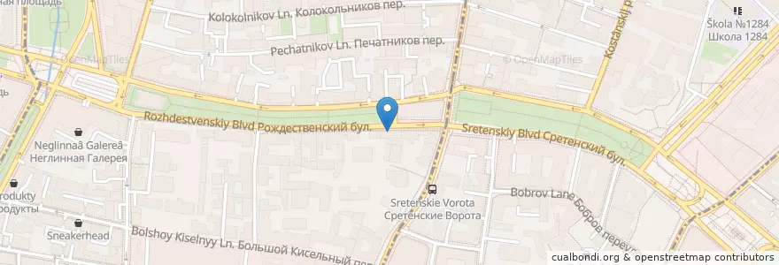 Mapa de ubicacion de Rакия бар en Rusland, Centraal Federaal District, Moskou, Центральный Административный Округ, Мещанский Район.