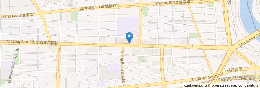 Mapa de ubicacion de 捷運南京三民站(1號出口) en Taiwan, 新北市, Taipé, 松山區.