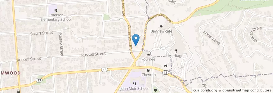 Mapa de ubicacion de Saint Clement's Episcopal Church en United States, California, Alameda County, Berkeley.