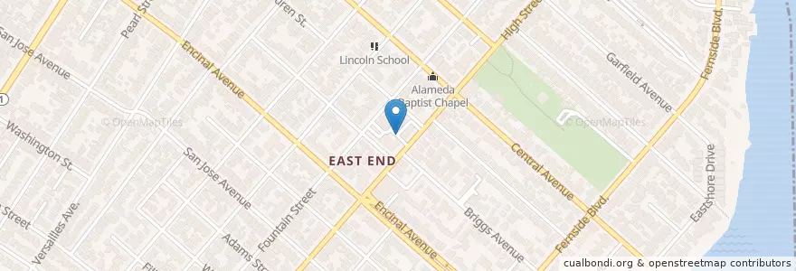 Mapa de ubicacion de Saint Philip Neri School en Verenigde Staten, Californië, Alameda County, Alameda.