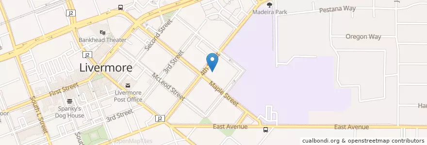 Mapa de ubicacion de Saint Michaels Roman Catholic Church en Amerika Syarikat, California, Alameda County, Livermore.